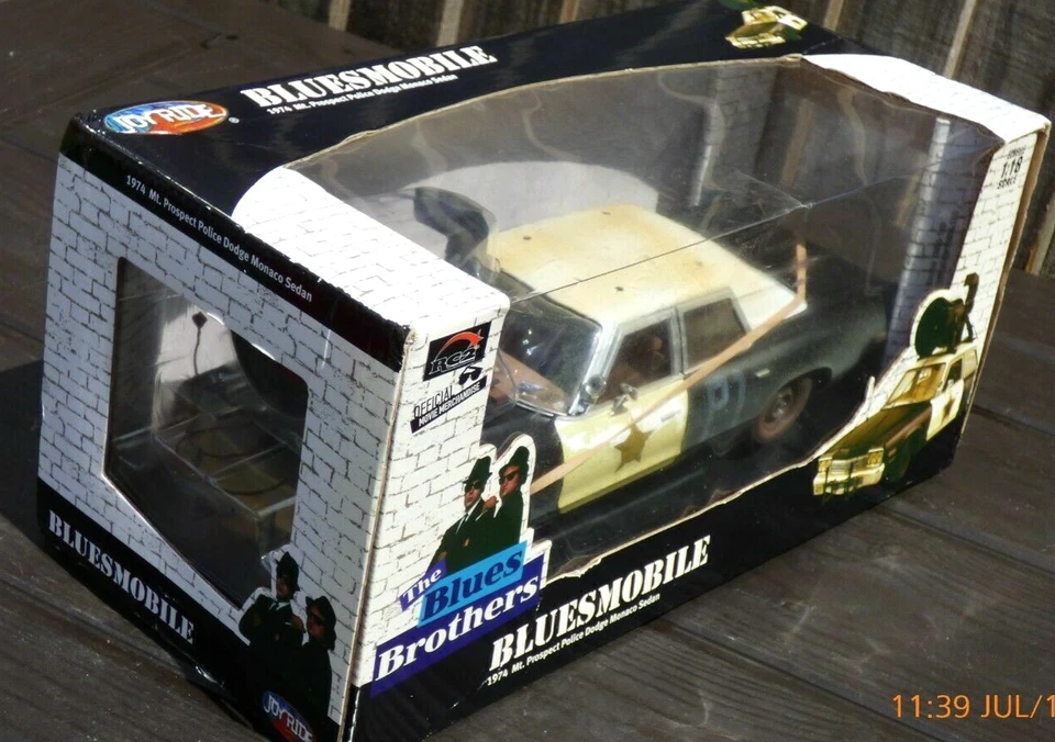 Coche Blues Brothers 1:18 Bluesmobile 1974 Dirty Dodge Monaco juguete de policía JoyRide Foto 4 de 4