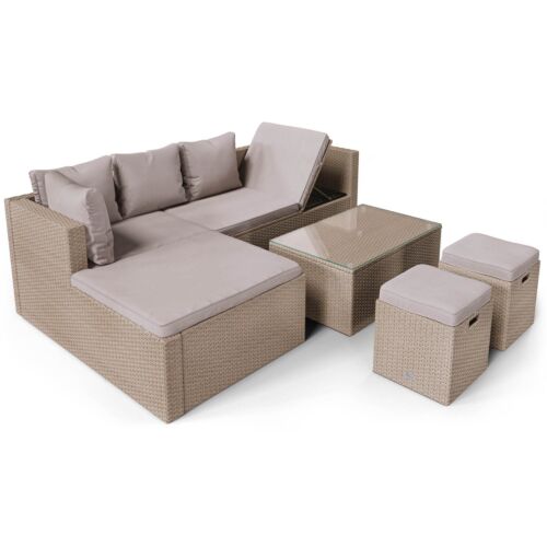di volio Lounge Gartenmöbel-Set BOLOGNA Gartenset Ecksofa, Tisch, 2 Hocker - Bild 8 von 17
