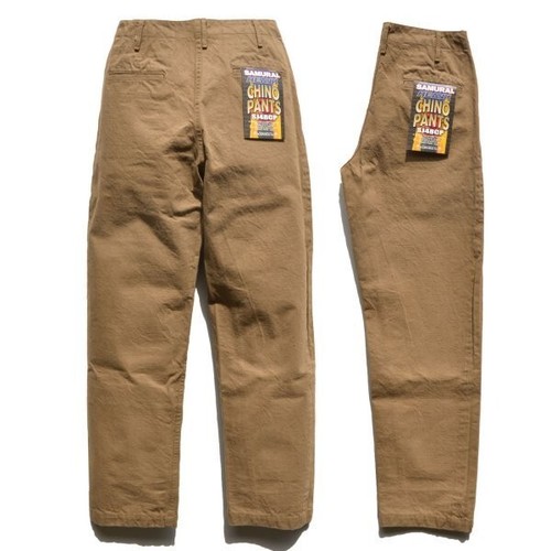 SAMURAI JEANS SJ48CP Heavy Chino Wide Trousers 15oz sulfur dyeing One Washed - Picture 5 of 16