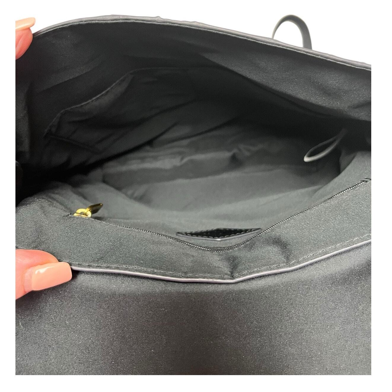 Fossil Claire Patchwork Leather Backpack Black Py… - image 3