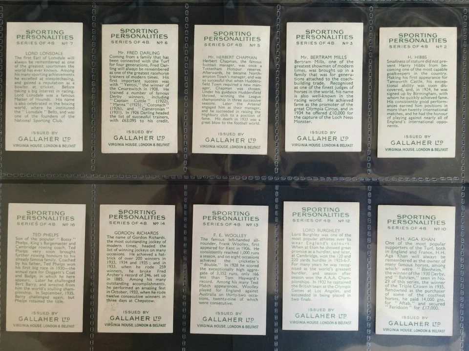 GALLAHER - SPORTING PERSONALITIES 1936 (G) ***PICK THE CARDS YOU NEED*** - Image 3 of 4