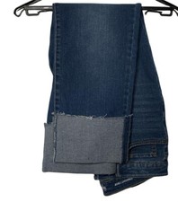 Style Co Straight Leg High Rise Cropped Jeans Sz 8 Cotton Stretch NEW