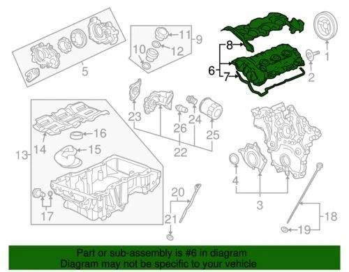 Cubierta de válvula de motor genuina GM 2004-2012 Chevrolet Saturn Cadillac GMC 12647768 Foto 2 de 2