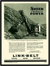 1934 Linkbelt Shovel New Metal Sign: Shovel - High Altitude Work in California