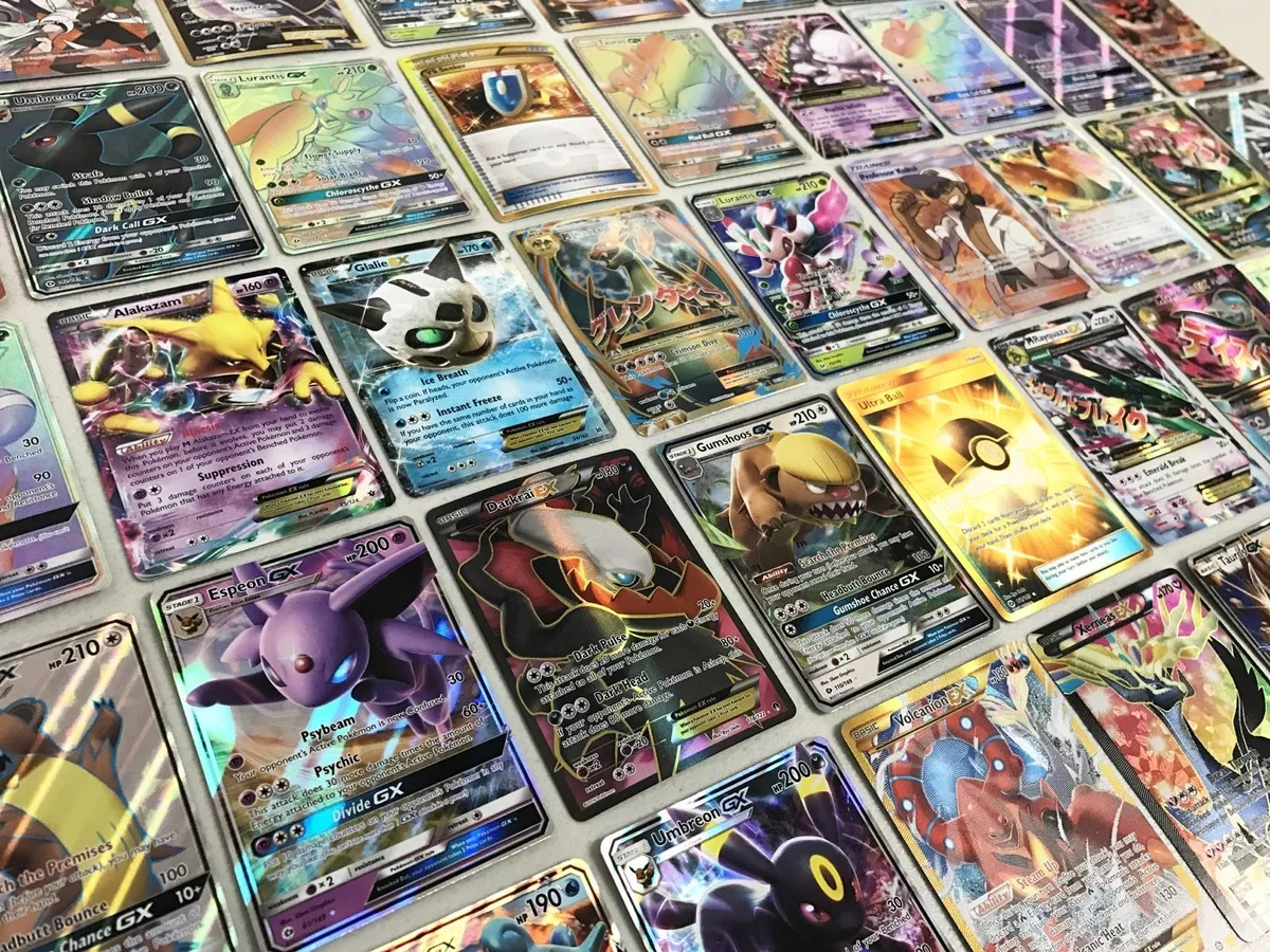 Lote Pokémon - 100 Cartinhas - Gx, V, Vmax Grátis - Original