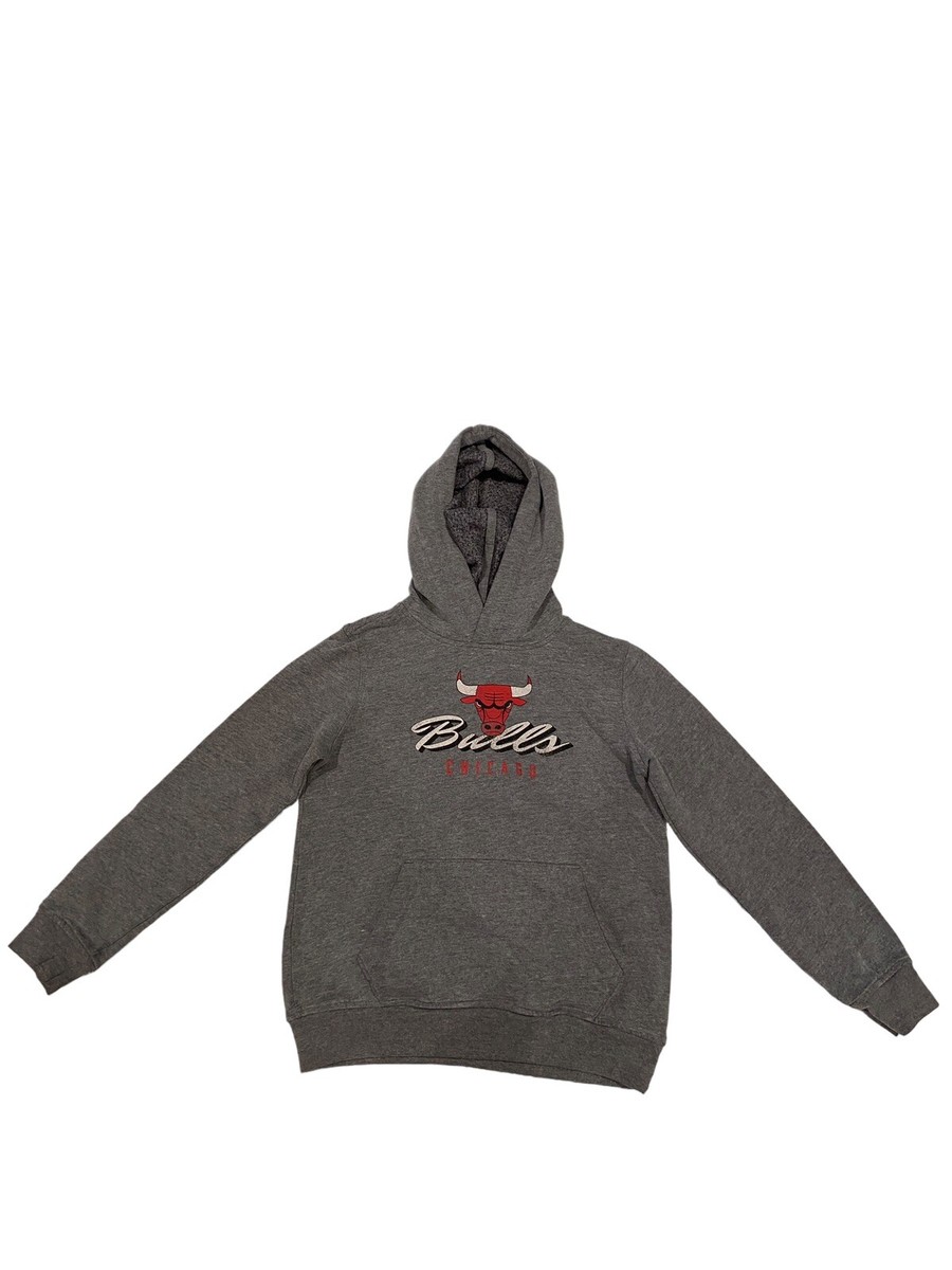 Abercrombie Kids Chicago Bulls Hoodie Gray Sweater Pullover Unisex