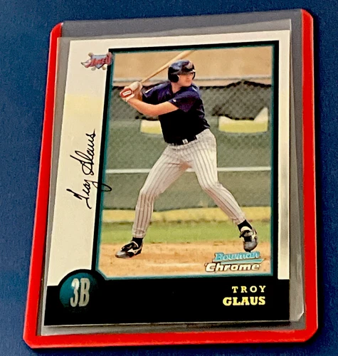 1998 BOWMAN CHROME TROY GLAUS RC ANAHEIM ANGELS #134 EX-NM