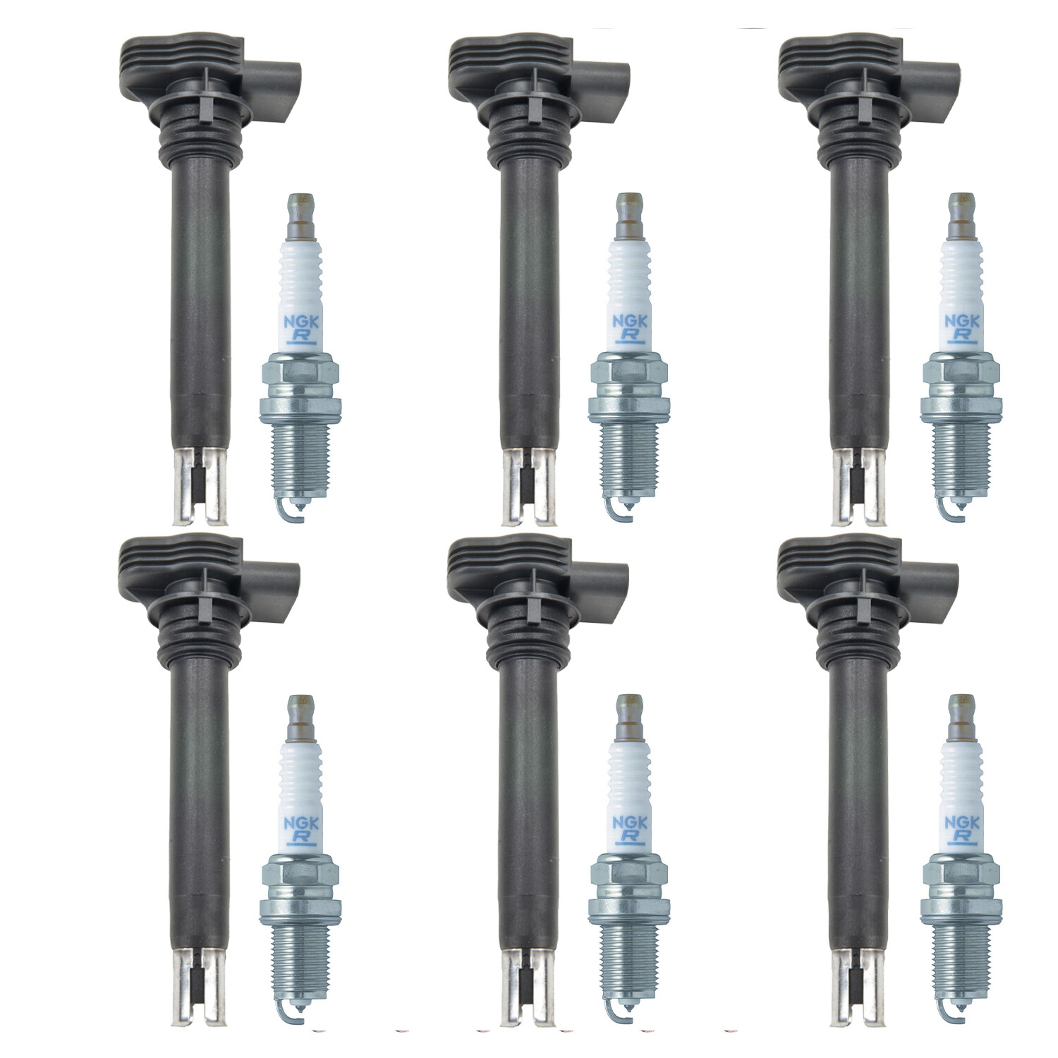 Bosch 6 Ignition Coil NGK 6 G-Power Spark Plug Kit For NSX A6 Q5 E46 GS300 V6 L6