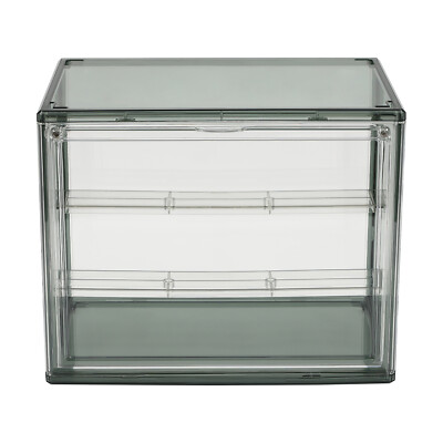 2 Tier PET Display Case Shelf Cupcake Collections Storage Container Box Green