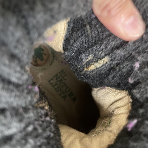 El Naturalista Yggdrasil Black Boots Leather Knit Cuff Ankle Boots Size 5 - Bild 6 von 12