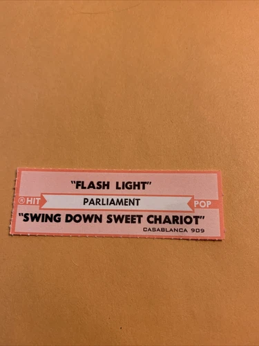 1 JUKEBOX TITLE STRIP Parliament Flash light/swing down Sweet chariot 45