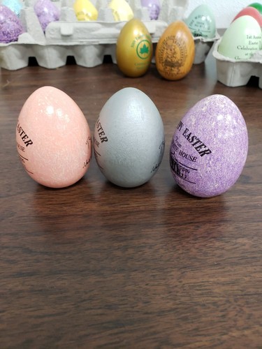 1996 Purple , Pink. Rare Grey Happy Easter Easter Egg Bill And Hillary Clinton - Picture 6 of 6