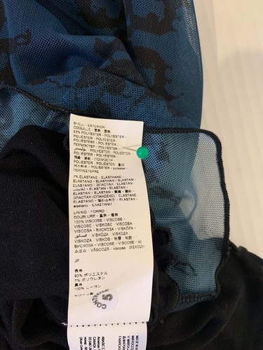 Desigual blaues Top Gr. M transparent Lagenlook mit Blumen/Perlen Fee Whimsigoth Kunst zu tragen - Bild 12 von 12