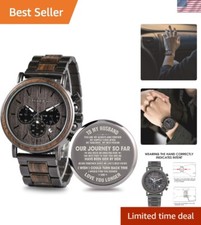 Customizable 100 Natural Wood Watch for Your Husband - Timeless Treasure