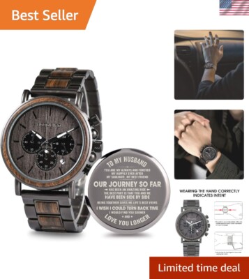 Customizable 100% Natural Wood Watch for Your Husband - Timeless Treasure
