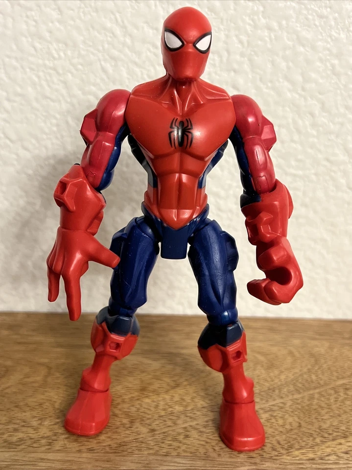"FIGURA DE ACCIÓN SUPER HERO MASHERS SPIDER MAN 6"" PLÁSTICO HASBRO JUGUETE" Foto 3 de 4
