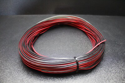 22 GAUGE PER 10 FT RED BLACK ZIP WIRE AWG CABLE POWER GROUND STRANDED COPPER CAR