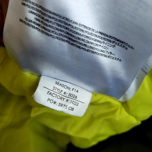 Spyder Thinsulate Ski Jacket Black Yellow Sz Kids 14 Removable Hood Winter - Picture 3 of 16