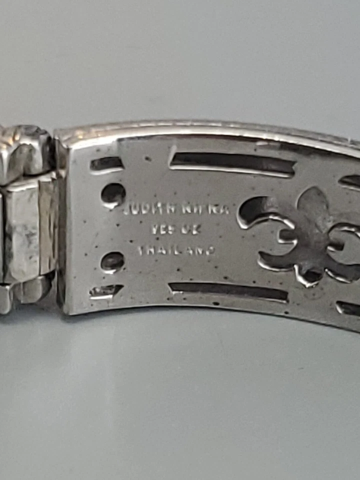 Brazalete Judith Ripka 925 circonita cúbica y perla Mabe texturizada con bisagras 46,4 g Foto 4 de 4