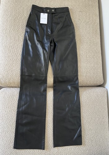 Paul Smith Womens Bootcut High Waisted Leather Trousers, Size Eur 38, UK 6, XS - Picture 11 of 14