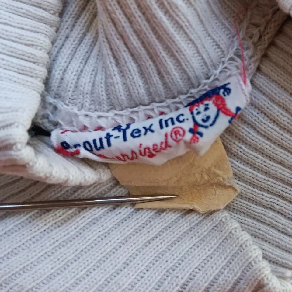 Девочки 8 винтажный 1950-х Scout-Tex в полоску водолазка спортзал верхний все хлопок бедствия - Изображение 3 из 4