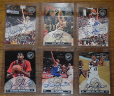 (6) 1999 Press Pass Autographed Basketball Cards Hamilton Lewis Foster Levett