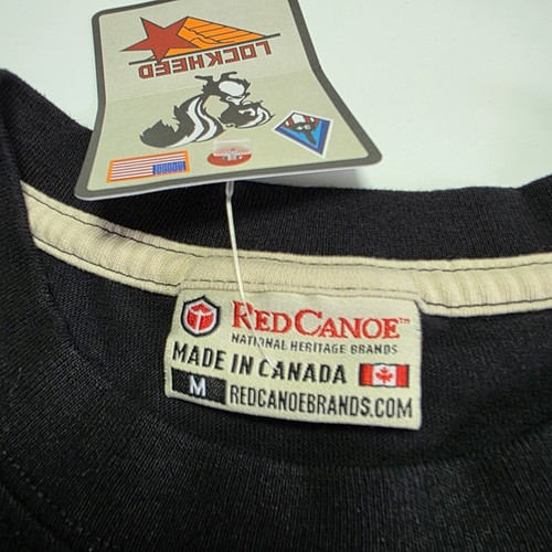 Red Canoe Mens M Lockheed Black T Shirt Size Medium New Tee - Picture 7 of 8