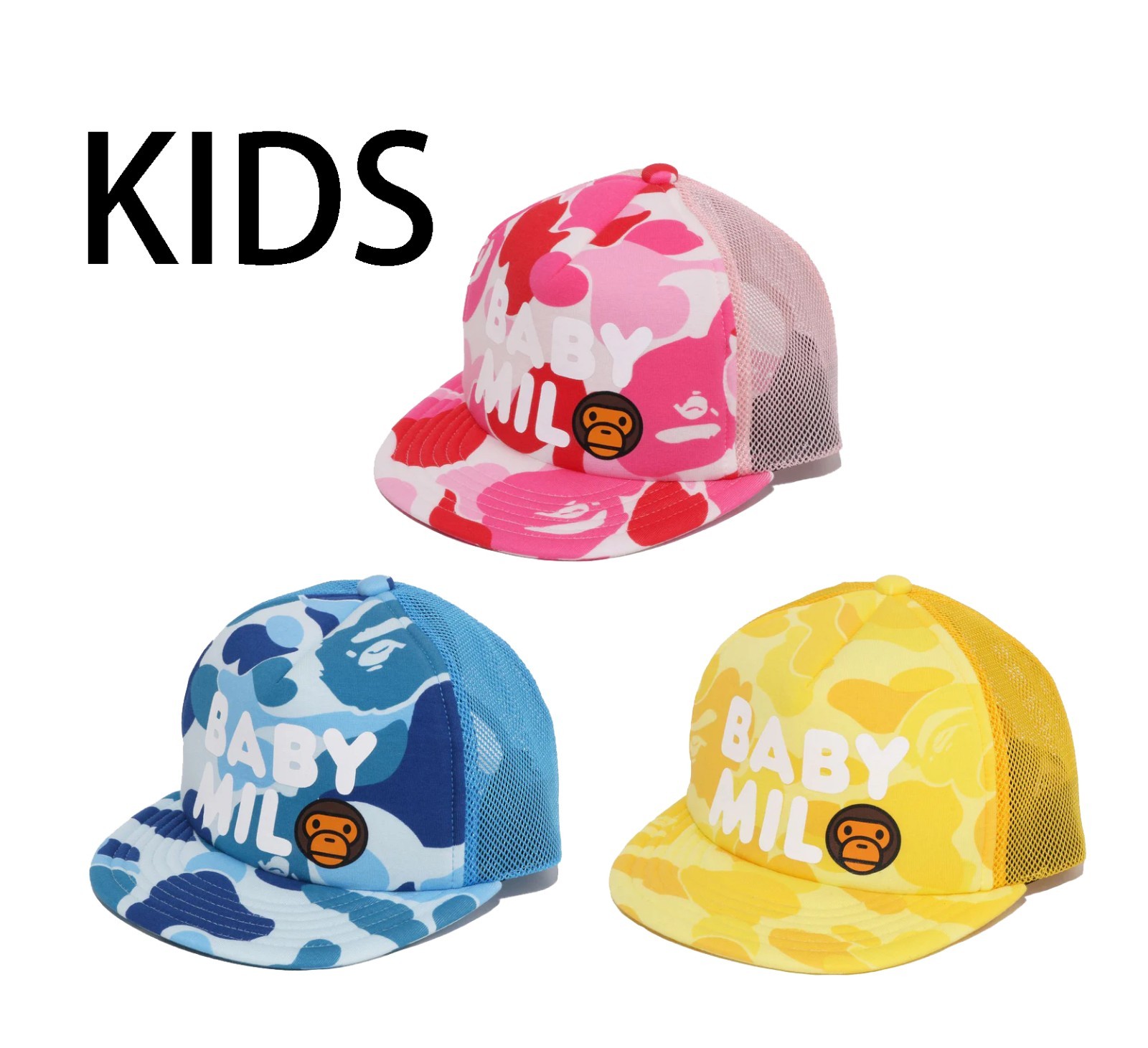 A BATHING APE BAPE KIDS Goods ABC CAMO BABY MILO MESH CAP 2M30380006