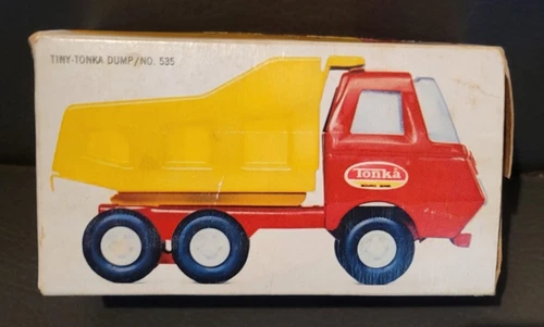 Tiny Tonka Dump truck No. 535 New in box. Some box damage. Truck Pristine.