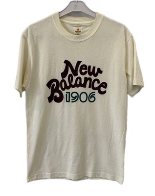 New Balance Made in USA 1906 Graphic T-Shirt Cream Off-White Mens Extra S/XS #83