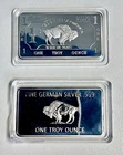German Mint 1 oz Silver Bullion Bar Troy Ounce United States Buffalo Design