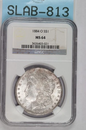 1884-O $1 MORGAN SILVER DOLLAR NGC MS64 BU UNC SLAB-813