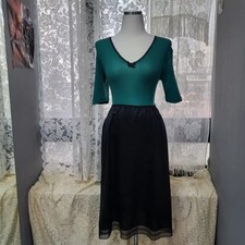 Vintage Black Slip Skirt with Lace Hem - 80s/90s Style, Comfortable Wear