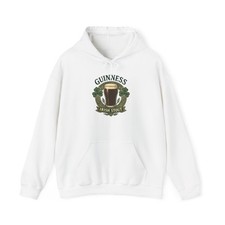 Guinness Irish Stout Logo Hoodie  Shamrock Pint Graphic Hoodie