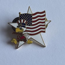 Olympic Games 1984 Los Angeles Metal Badge. Sam The Eagle.