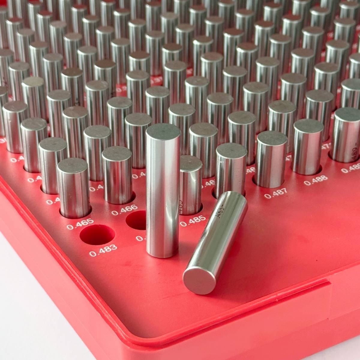 New iCarbide Tools 0.061''-0.250'', M0.5 190 Pc/Set Steel Plug Pin Gauge Set