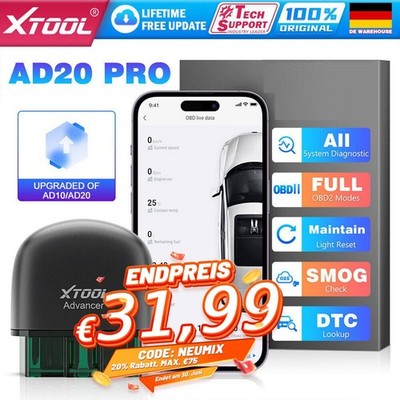 XTOOL AD20 PRO OBD2 Bluetooth Autodiagnosetool Codeleser für alle Systeme