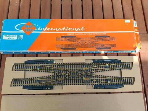 Roco 4561 Hosenträgerweiche Parallelgleisverbindung 4 elektrische Weichen H0 | Condition: Gebraucht