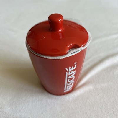 Nescafe Zuckerdose Zuckertopf mit Deckel 12 cm Neu