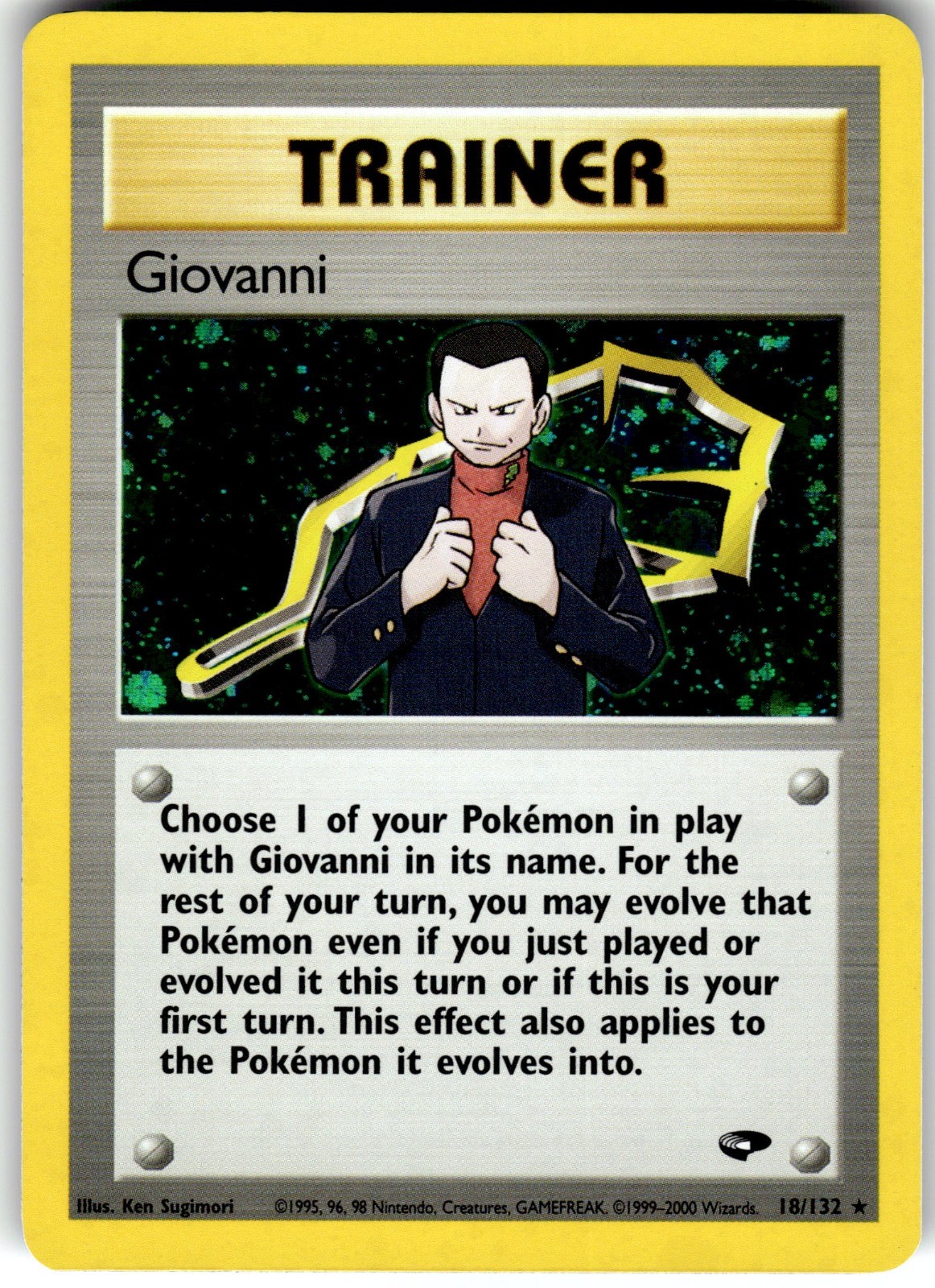 Giovanni (18) Unlimited Holo Gym Challenge 018/132 2000 NM