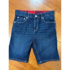 Levi's 511 Slim Denim Shorts Boys 14 Reg Blue Dark Wash Adjustable Waist