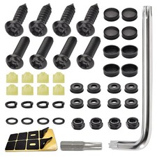 Car License Plate Screws Kit Anti Theft Stainless Steel 8 Set M6 14