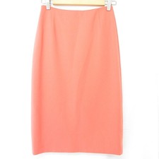CELINE Wool Stretch Tight Skirt, Size 38, Pink Women USED