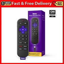 Voice Remote Pro Rechargeable Remote with TV Controls for Roku