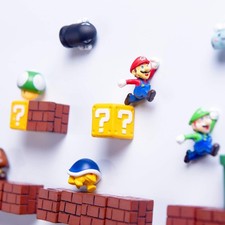 Super Mario 39pc Fridge Magnets Set Nintendo Luigi Mushroom Blocks Office Locker