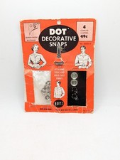 Vintage Dot Decorative Snaps by Dritz USA Open Package Set Of 2 1950s