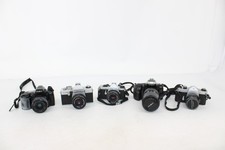 F x5 Vintage SLR Film Cameras Inc Asahi Pentax Spotomatic, Praktica Super Etc