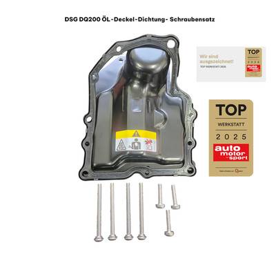 Öl-Deckel + Dichtung + Schrauben DSG Mechatronik DQ200 | für VW Audi Skoda Seat