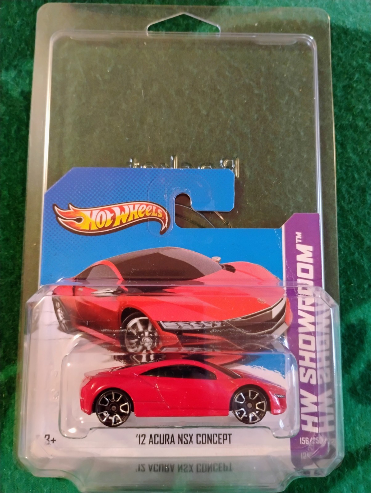2013 Hot Wheels 2012 Acura NSX Concept Shortcard Red In Protector VHTF