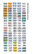 1/25 scale model apportioned semi truck 2000s license plates state tags